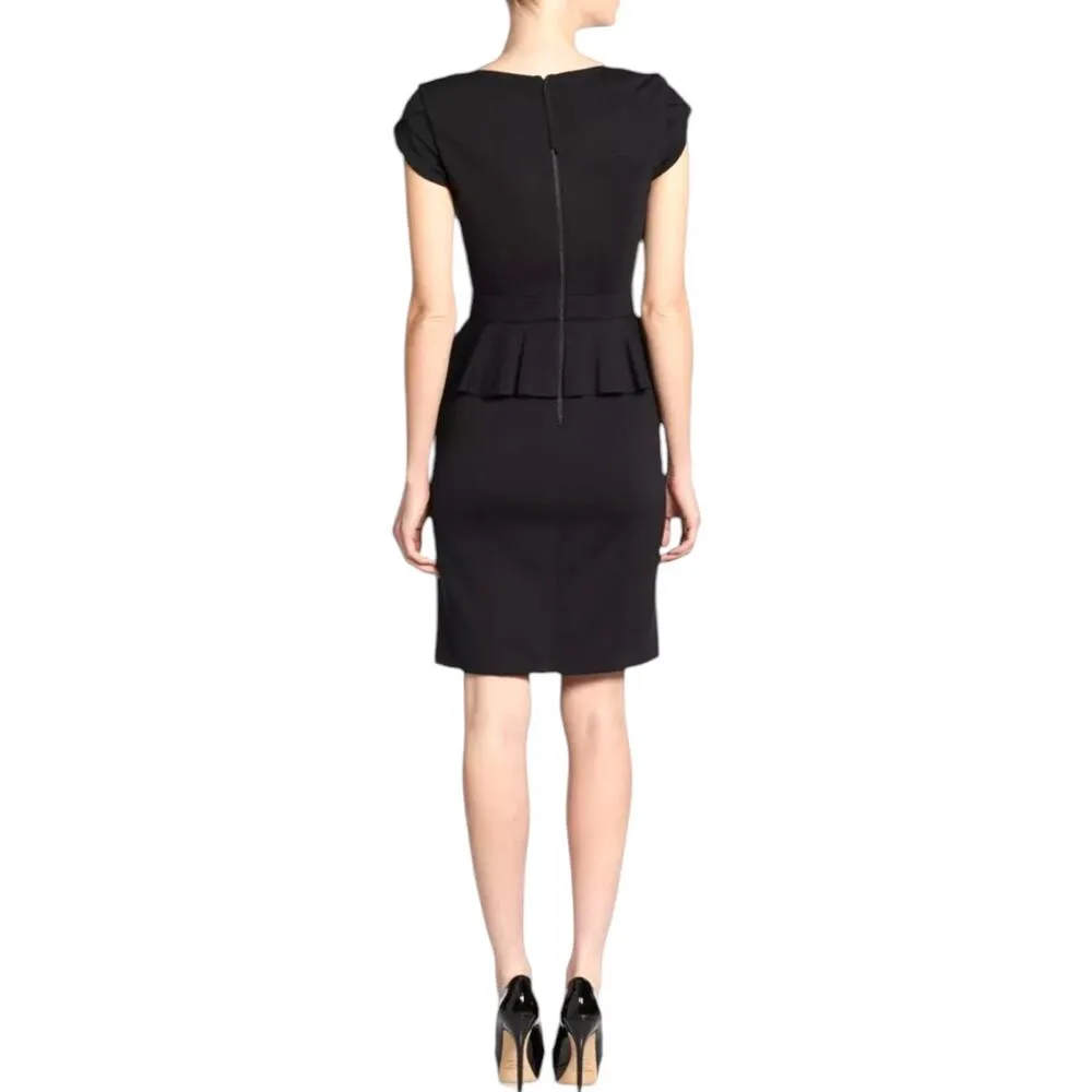 Rebecca Taylor Peplum Sheath Dress - Black - 4 - Image 11