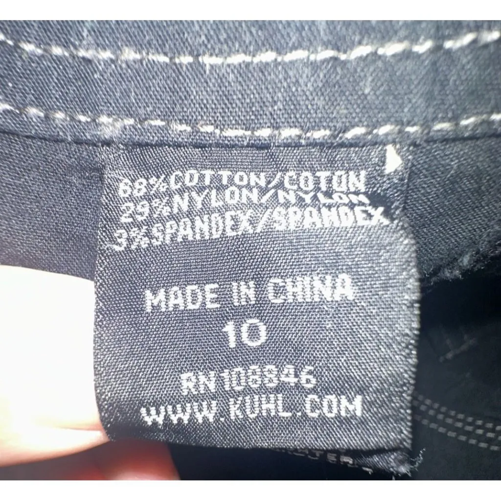 Kuhl Pants Womens 10 Black Splash Roll Up Pants Lightweight Breathable Quick Dry - Image 7