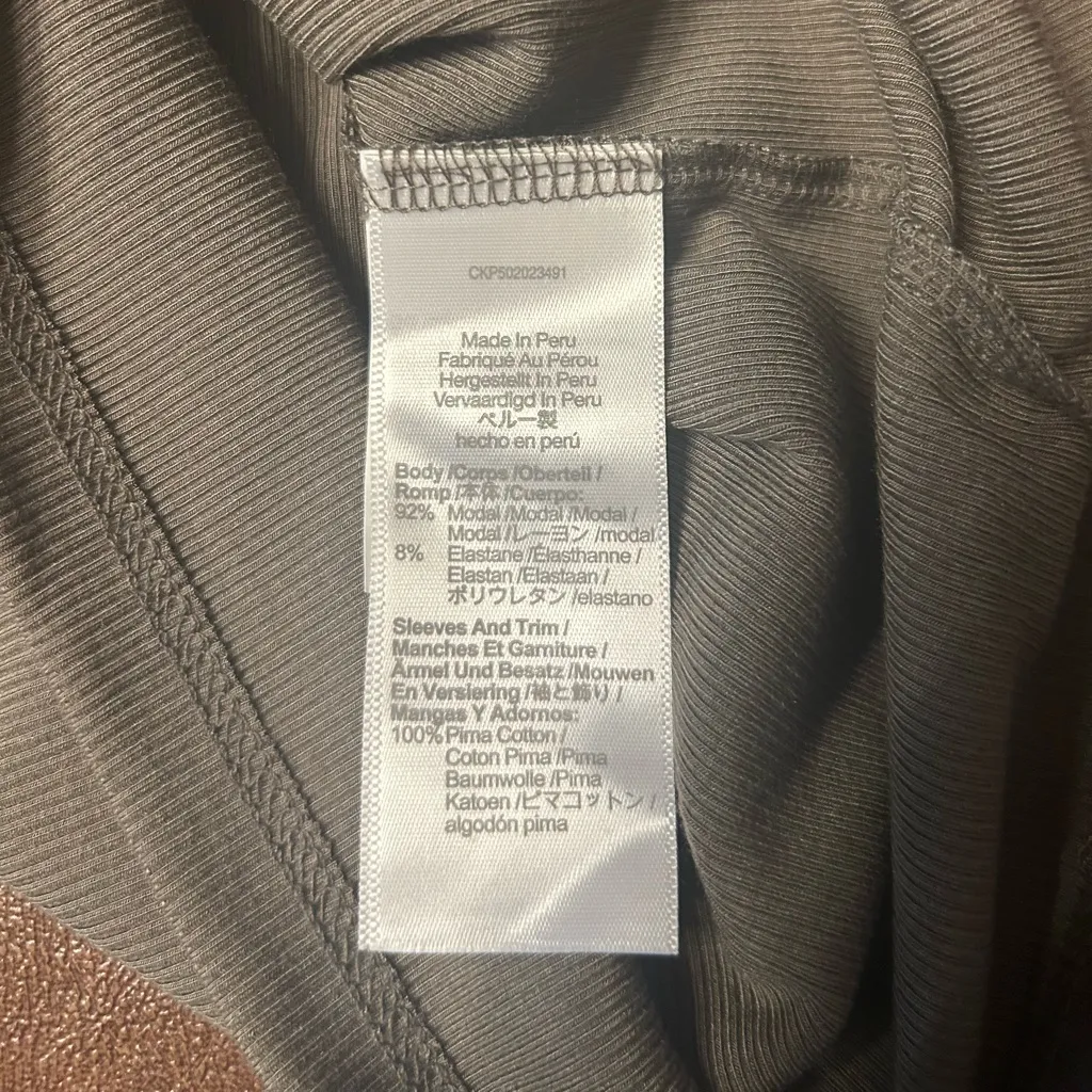 Womens Madewell Puff-Sleeve Henley Knit Top Olive Size XS NWT #NW195 - Image 10