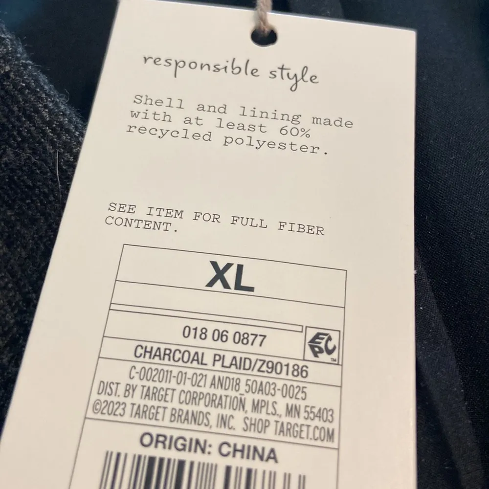 A New Day Women's Classic Charcoal Gray Blazer size XL brand new length 32” /42” - Image 11