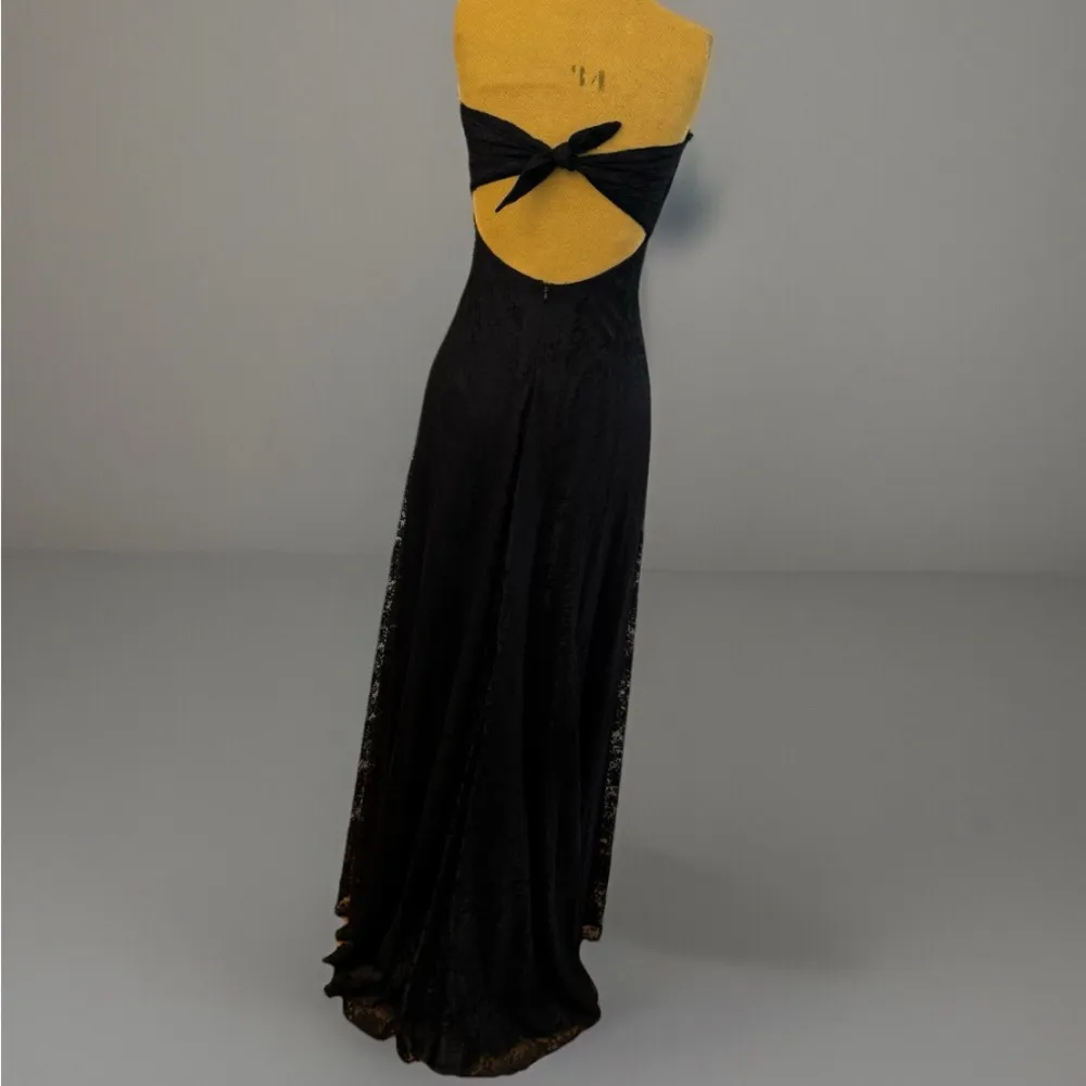 Max Studio black guipure long dress - Image 9