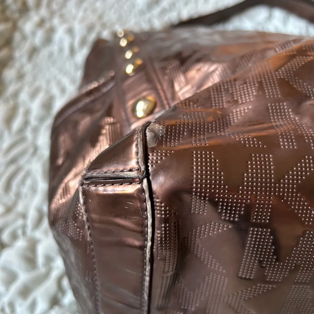 Michael Kors Metallic Gold Bag w/Gold Accents **PROJECT BAG** - Image 4