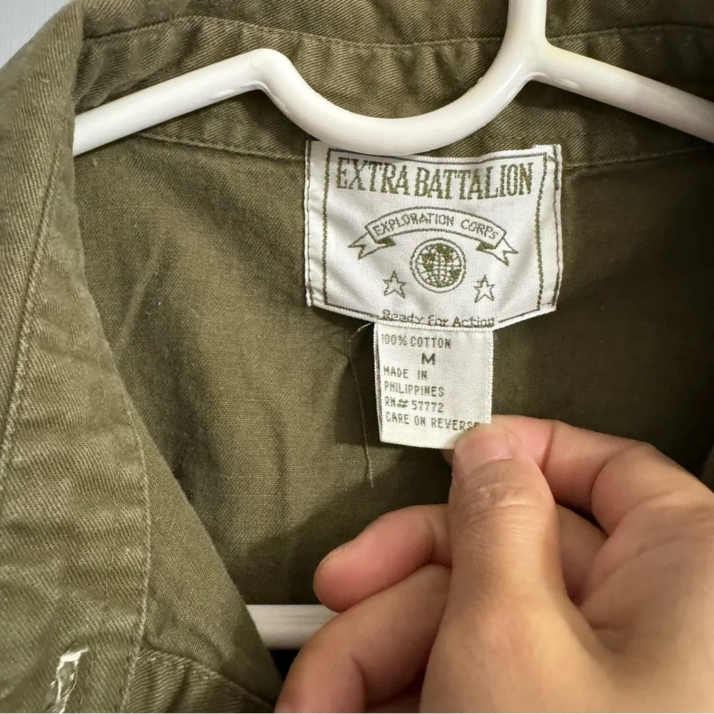 Extra Battalion Army Green Crop Top Size Medium - Image 3