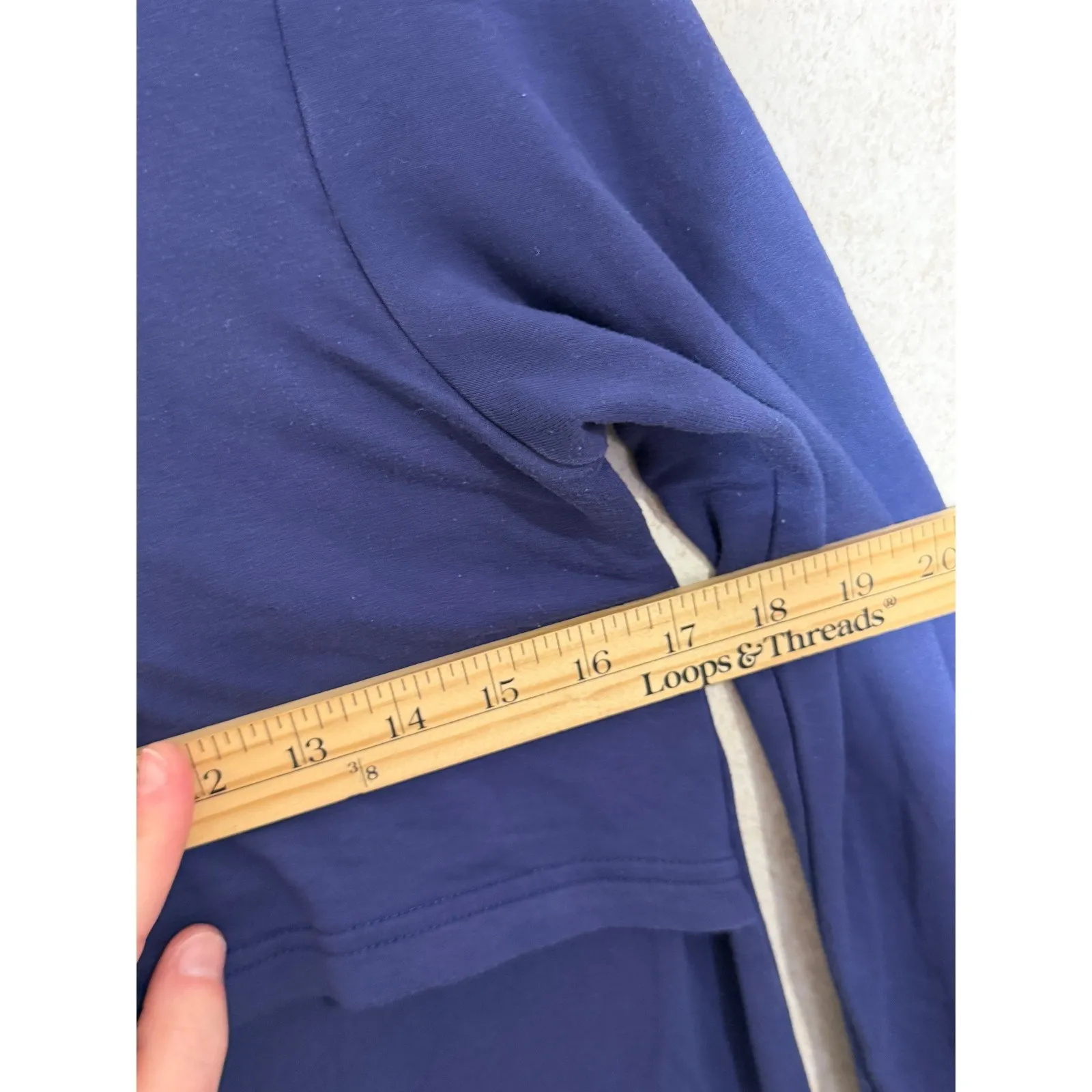 Latched Mama Blue Nursing Hoodie Breastfeeding Kangaroo Pocket Size S Maternity - Image 4