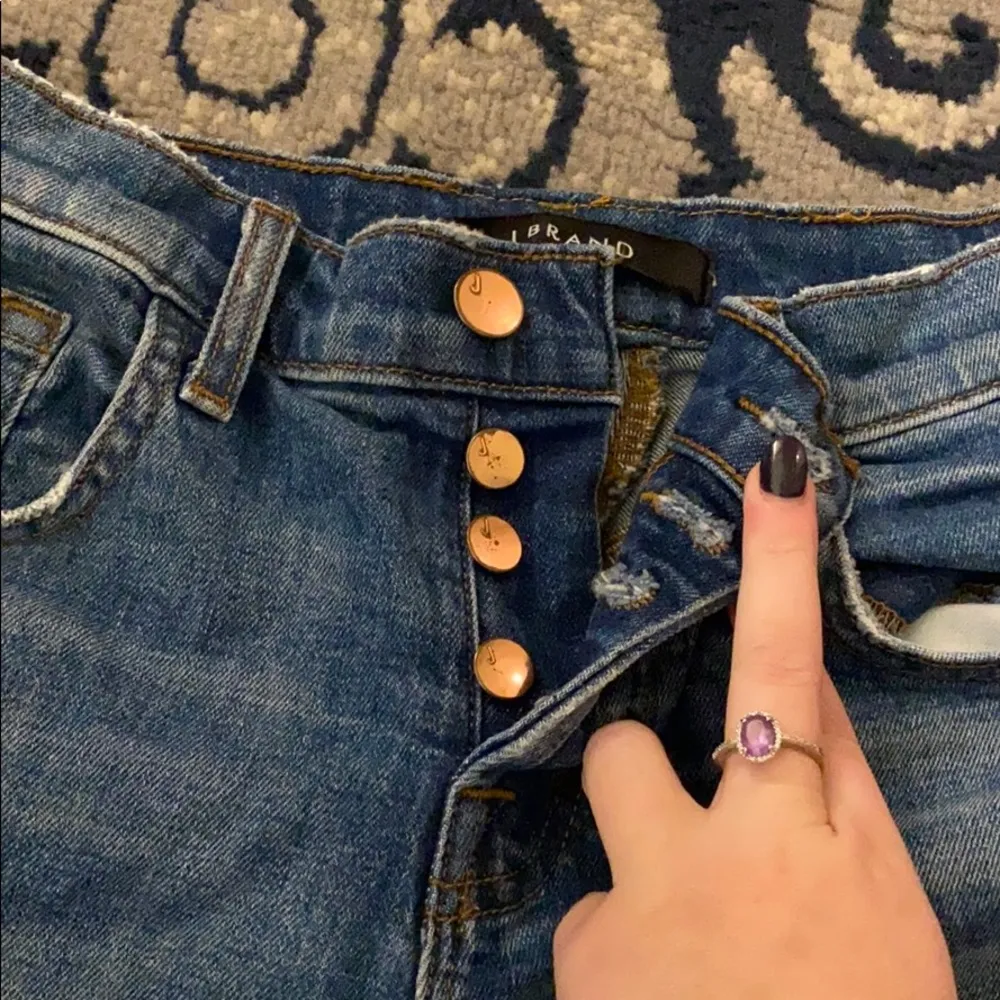 J Brand High Waisted Denim Shorts - Image 2