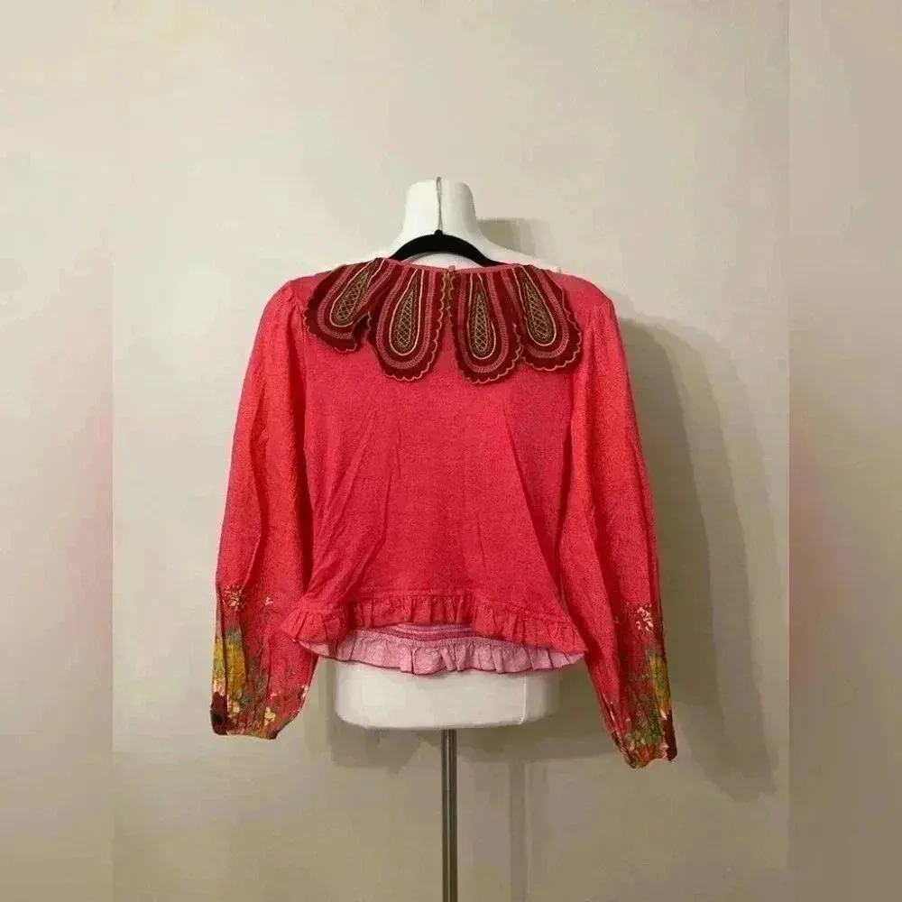Anthropologie Bl-nk London Aliyana Collared Top Size Small NWT - Image 6