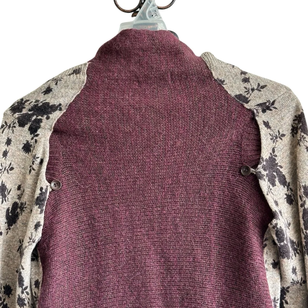 Anthropologie Sleeping On Snow Cozy Times Layered Cardigan Sweater S Alpaca Wool - Image 5