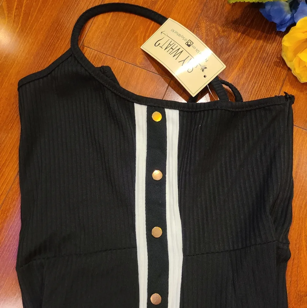 Say What? Black Jumpsuit Size Small - Image 10