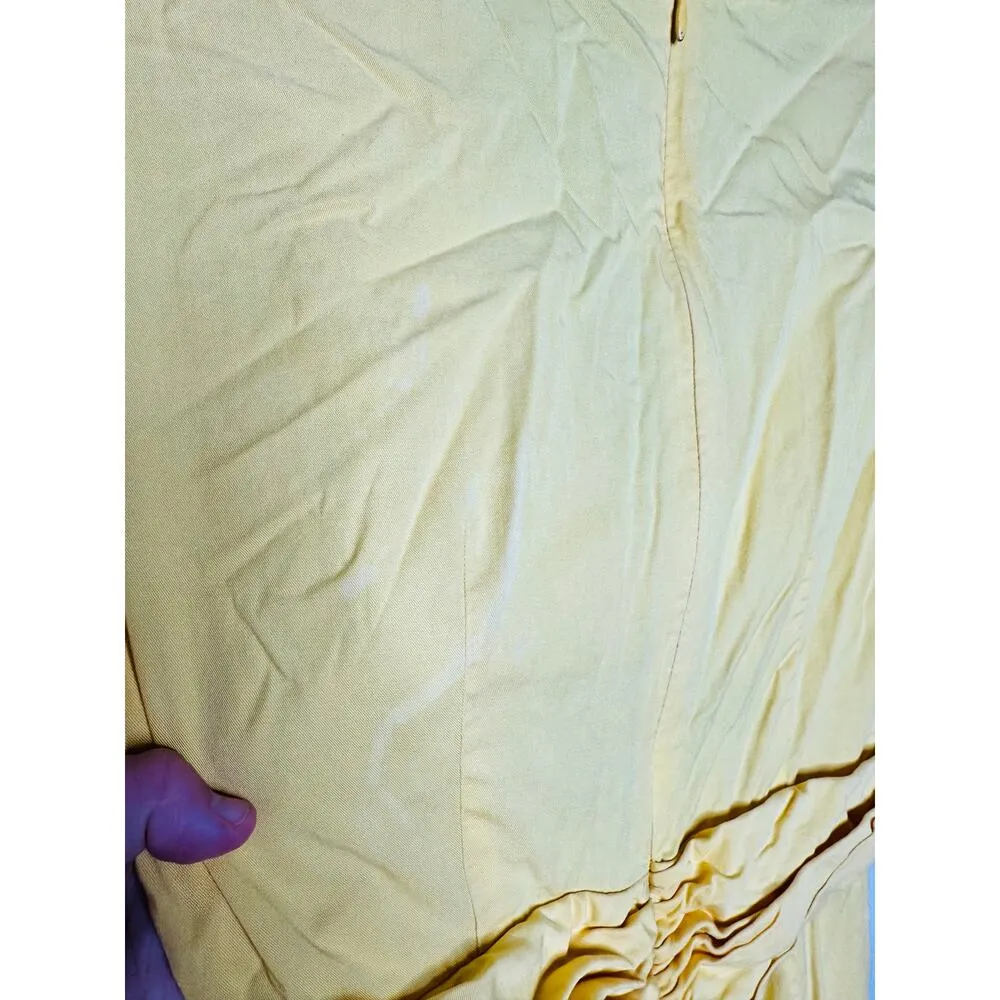 DEREK LAM COLLECTIVE Yellow V-Neck Hourglass Twist Front Tiered Mini Dress 36 - Image 12