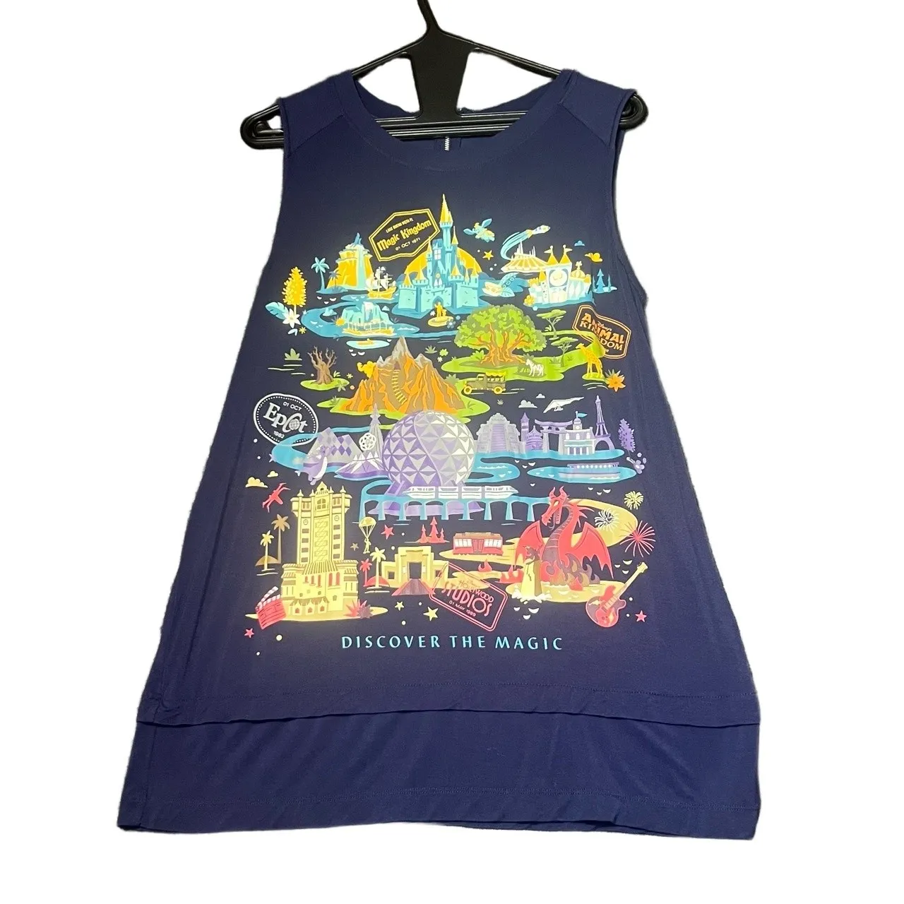 Disney Parks Discover Parks Discover The Magic Tank Top Womens Size Large Blue - Image 2