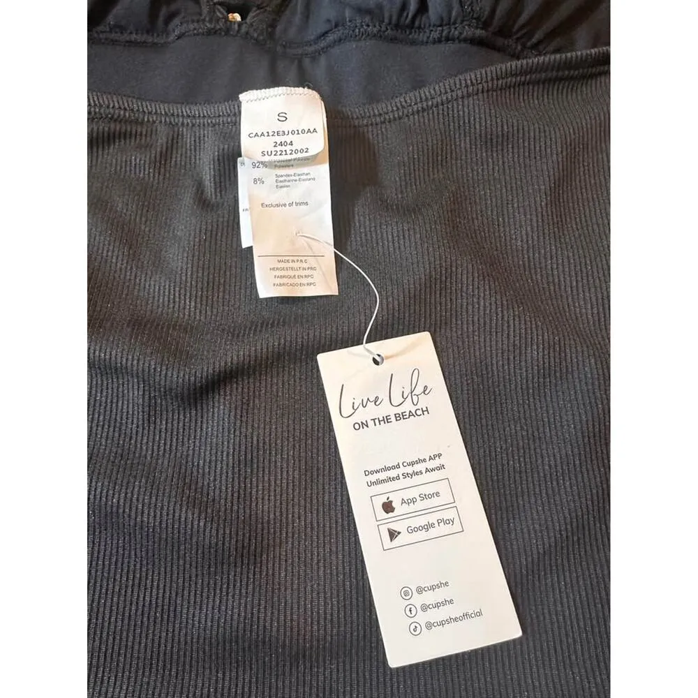 NWT: Cupshe women's 1-piece halter tie back swimsuit (S) - Image 6