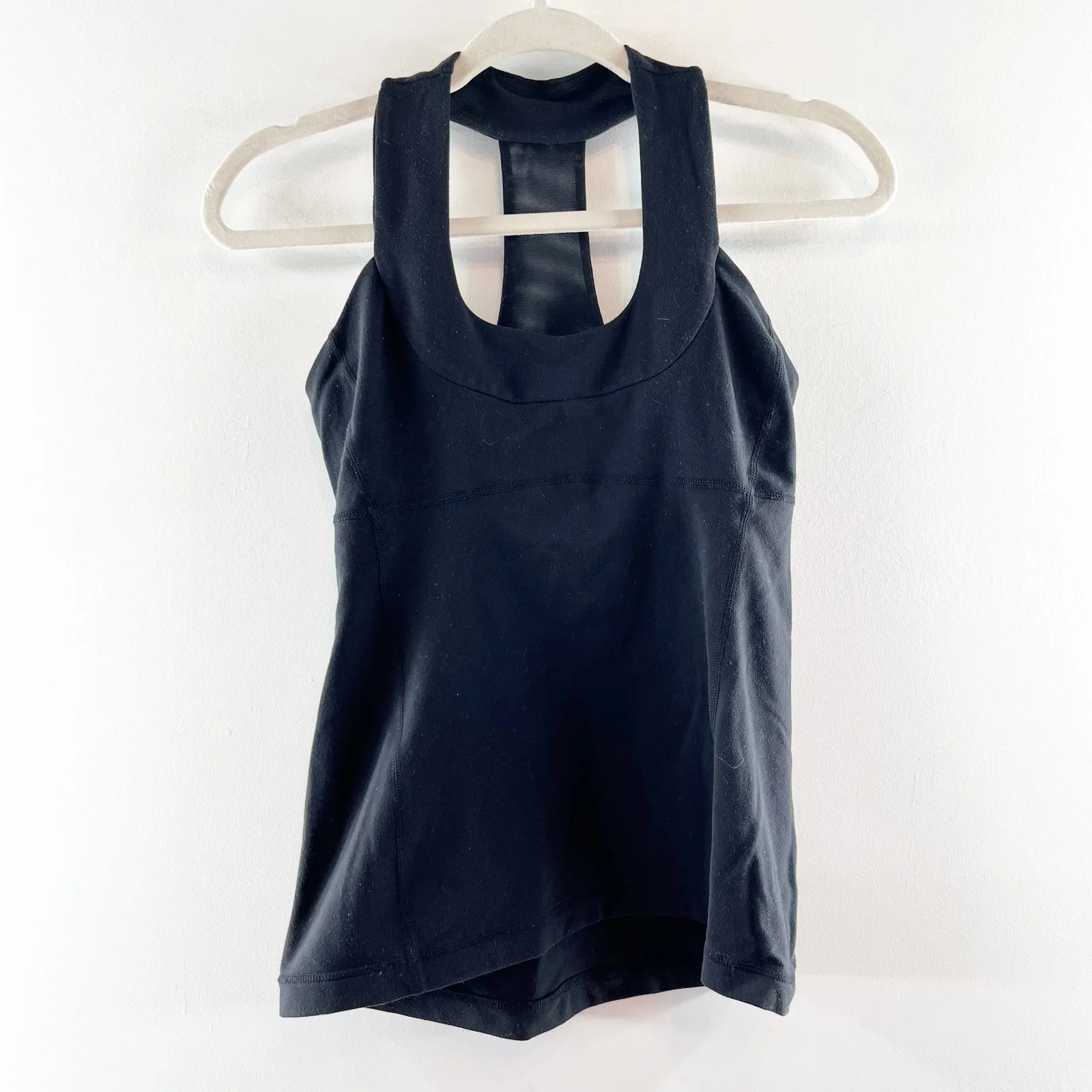 Lululemon Scoop Neck Workout Tank Top Black 6 - Image 4