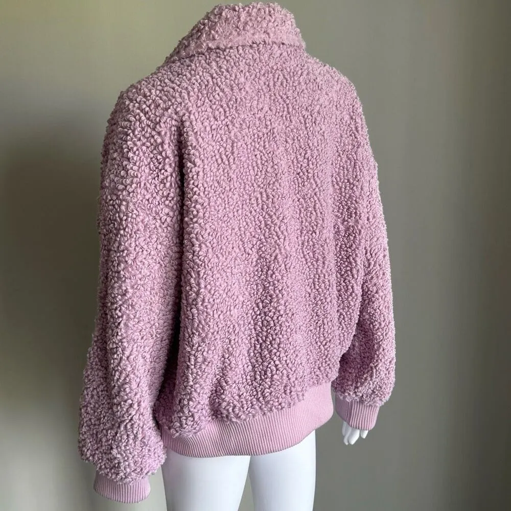 Universal Threads Universal Thread Purple Sherpa Bomber Jacket Size M - Image 3