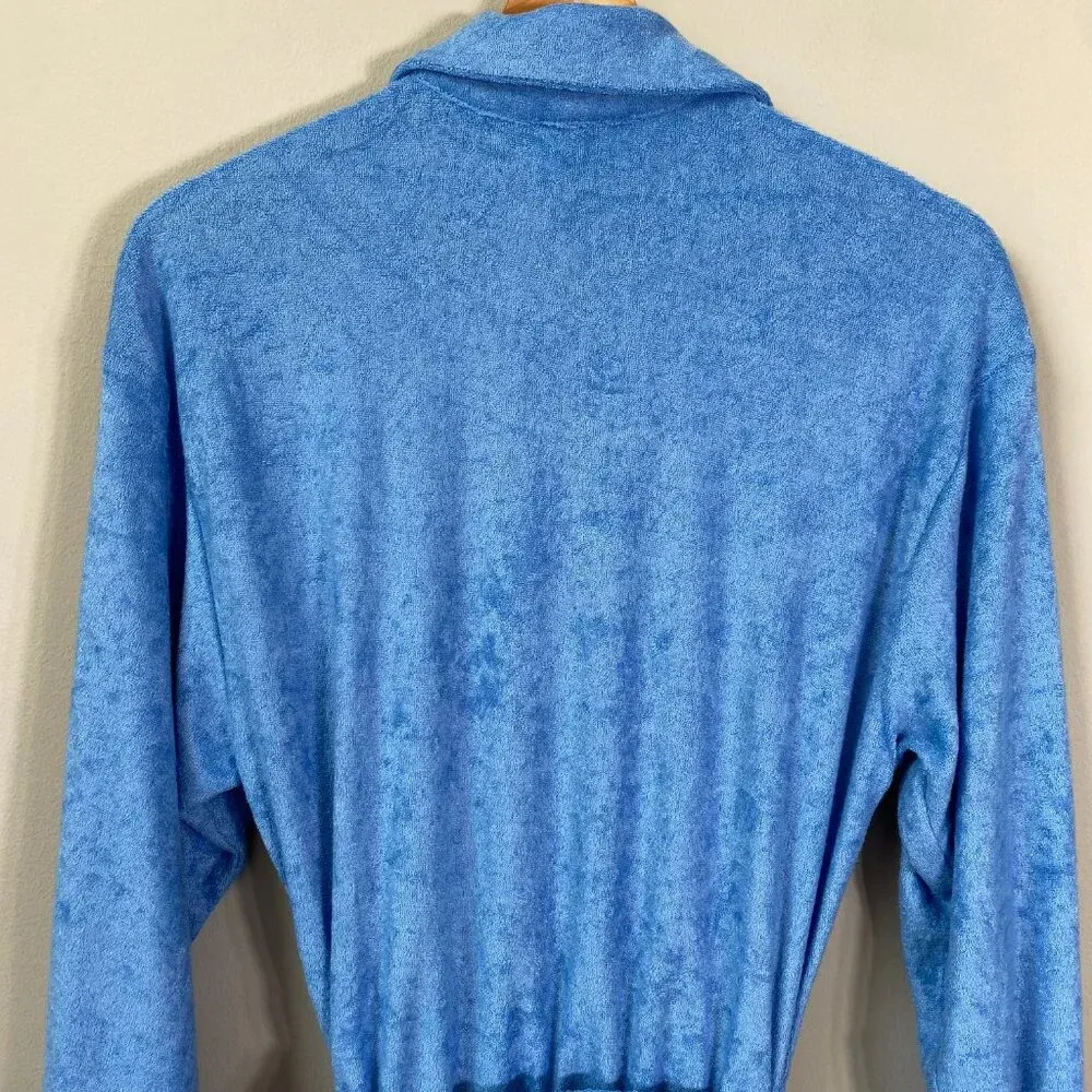 Princess Polly Long Sleeve Collared Terrycloth Romper Women's 2 Blue Beach Swim - Image 14