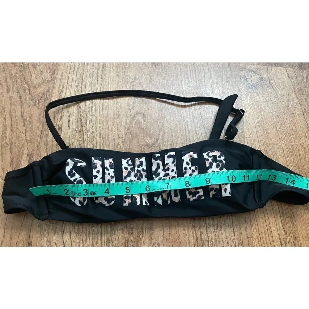 Women's black halter bathing suit top Black Size undefined - Image 4