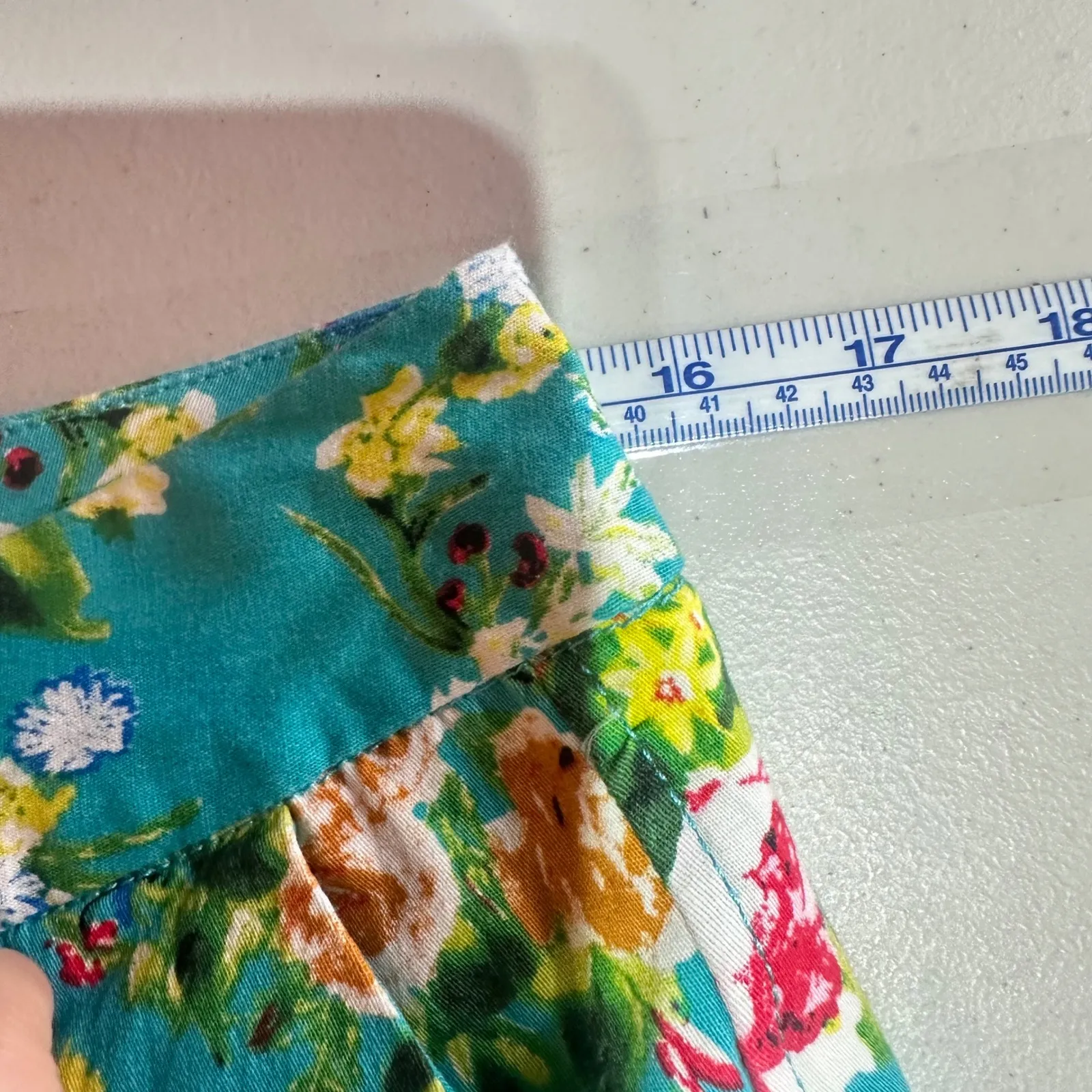 Dear John Women's Teal Finnegan Floral Print Cuffed Shorts Size 27 Cotton - Image 7