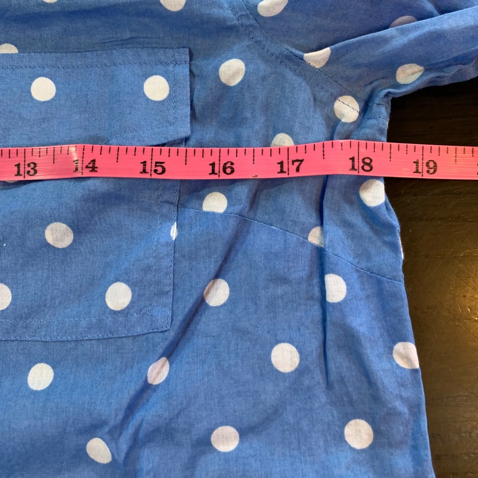 Talbots Polka‎ Dot Button Down Shirt Long Sleeve Cotton XS - Image 6