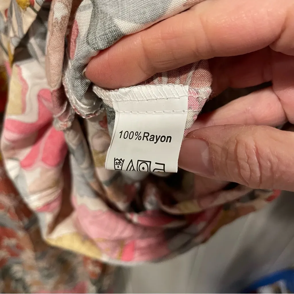 Cute floral flowy boho lightweight pull on pants Petal & Pup pockets beach pool - Image 6