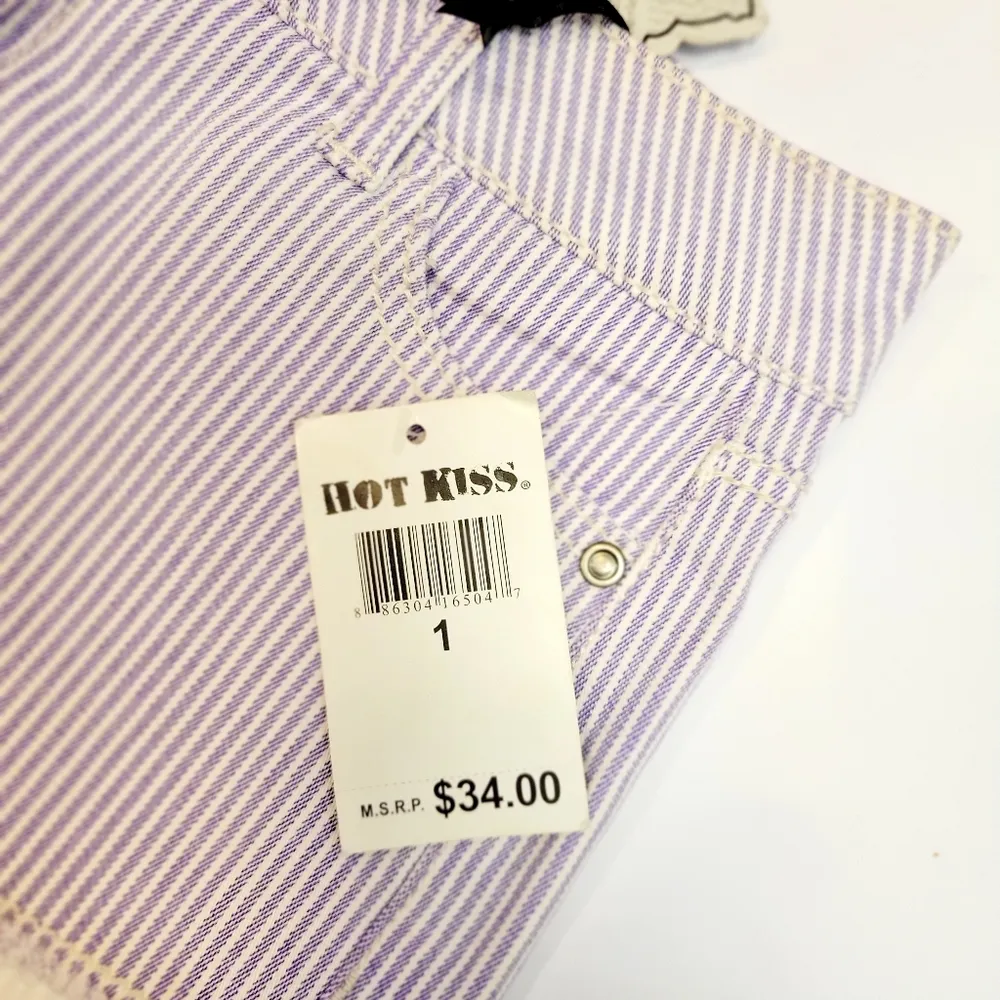Hot Kiss Cici Striped Purple Cici Shorts Size 1 - Image 4
