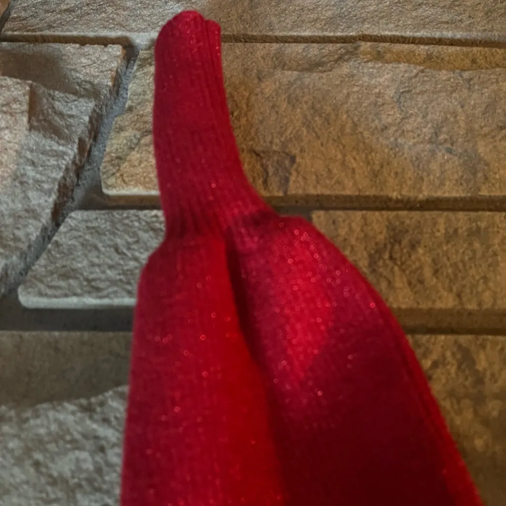 Cato Fashions SHIMMER BOW BUTTON CARDIGAN Holly Red Sparkle Holidays Large - Image 8