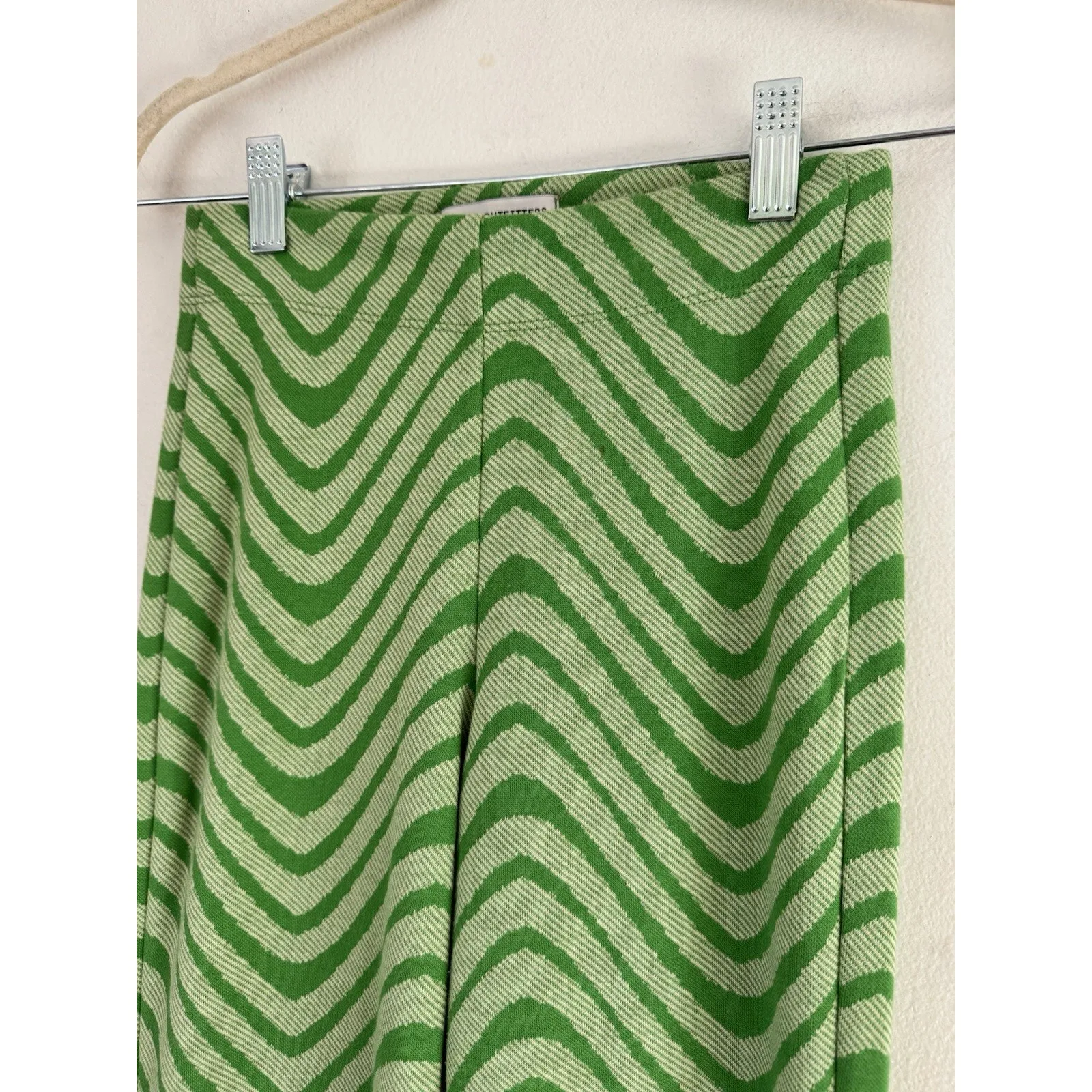 Urban Outfitters Green Swirl Groovy High Waist Knit Flare Pants Women’s Size XS - Image 7