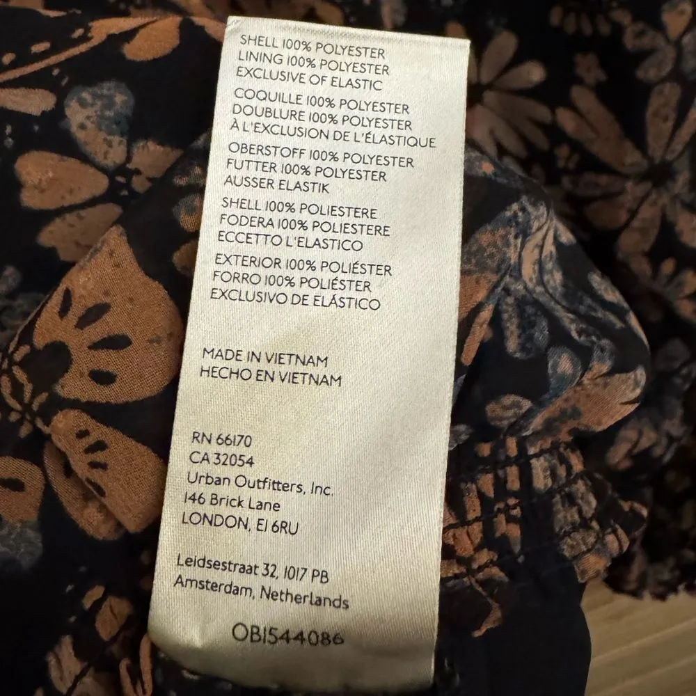 Free People Sz XSmall Clarissa Floral Printed Puff Sleeve Cropped Blouse Revolve - Image 12