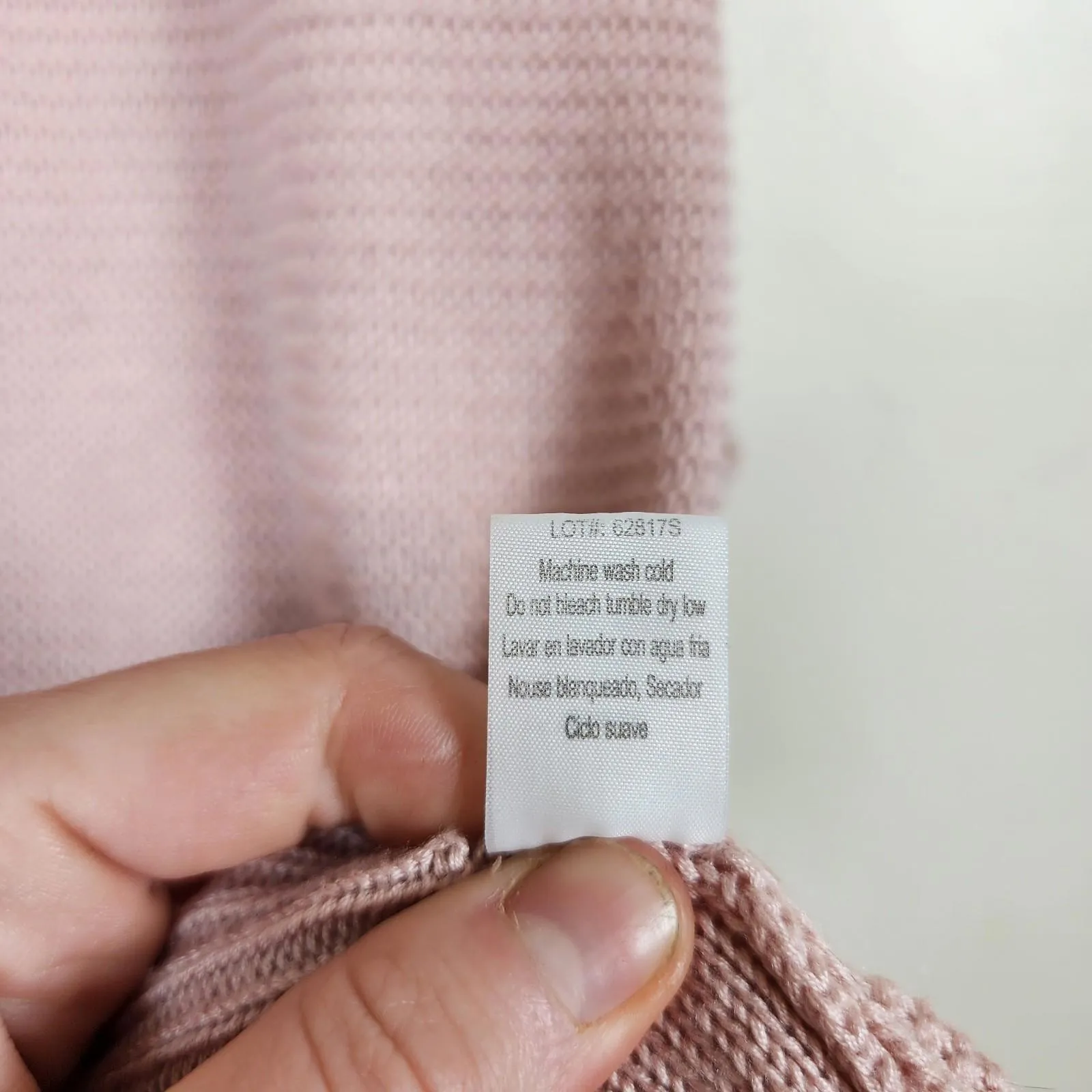 Poof! Blush Pink Cold Shoulder Sweater Women's S Cozy Preppy Coquette Ballet - Image 6