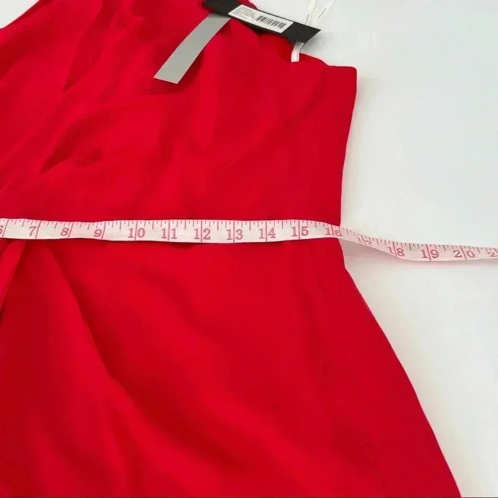 Halston‎ Womens Jade Sleeveless Faux-Wrap Halter Mini Dress Size 8 - Image 6