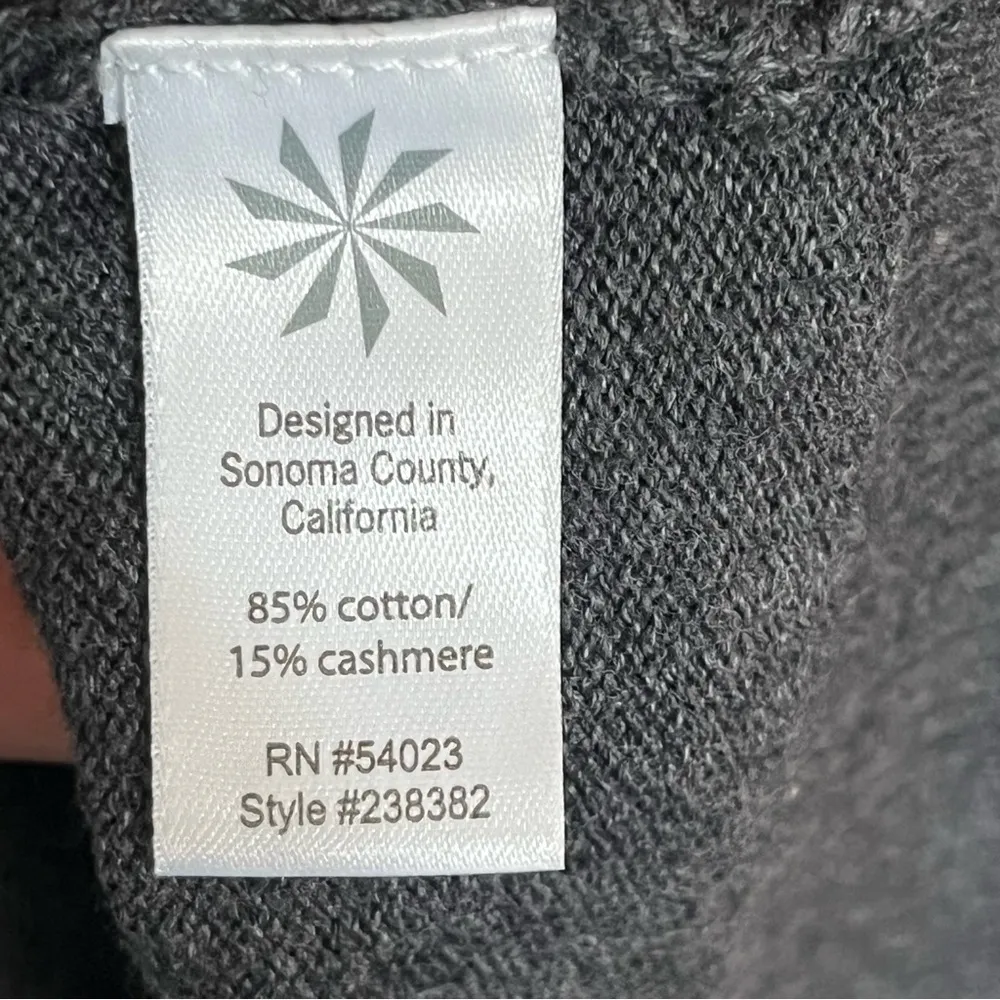 Women’s‎ Athleta Long Sleeve Cashmere Blend Sweater Size Medium Gray - Image 5