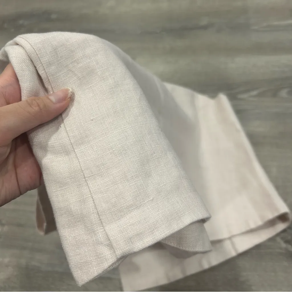 Xirena Vida Linen Front Button V Neck Light Pink Vest Size M Size M - Image 13