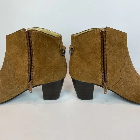 Donald J. Pliner DMSX Ankle Booties 8 Brown Suede Leather Zip Annie Boots‎ Women - Image 8