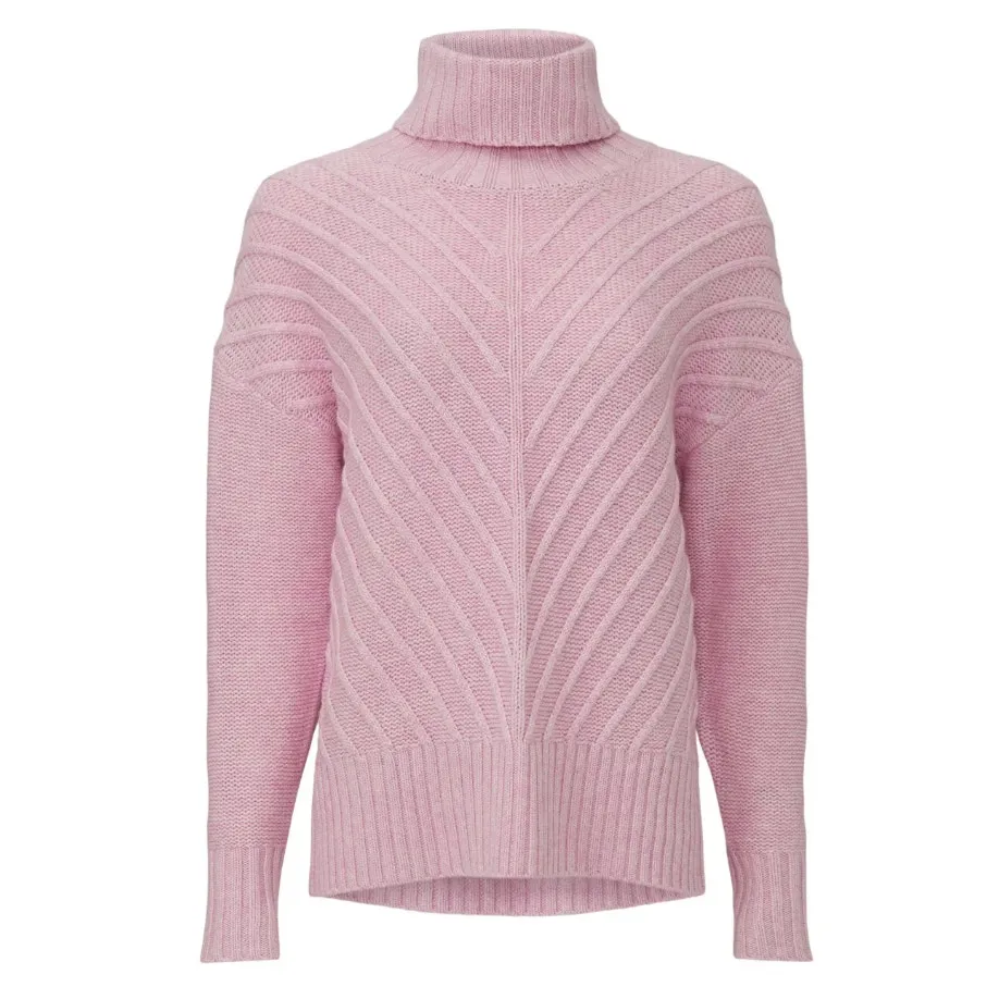 Splendid Pink Cowl Neck Sweater SMALL Oversized Soft Cotton Cashmere Chunky $188 - Image 8