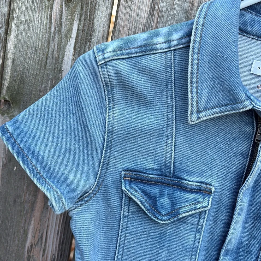 NWOT Good American Fit For Success Denim Jumpsuit Blue Size XS Retail $179.00 - Image 8