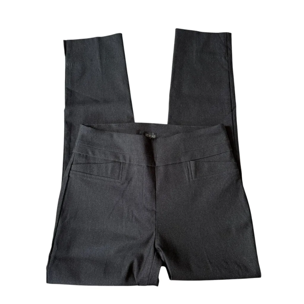 Renuar black stretchy pull on straight dress career pant women's size 2 - Image 4