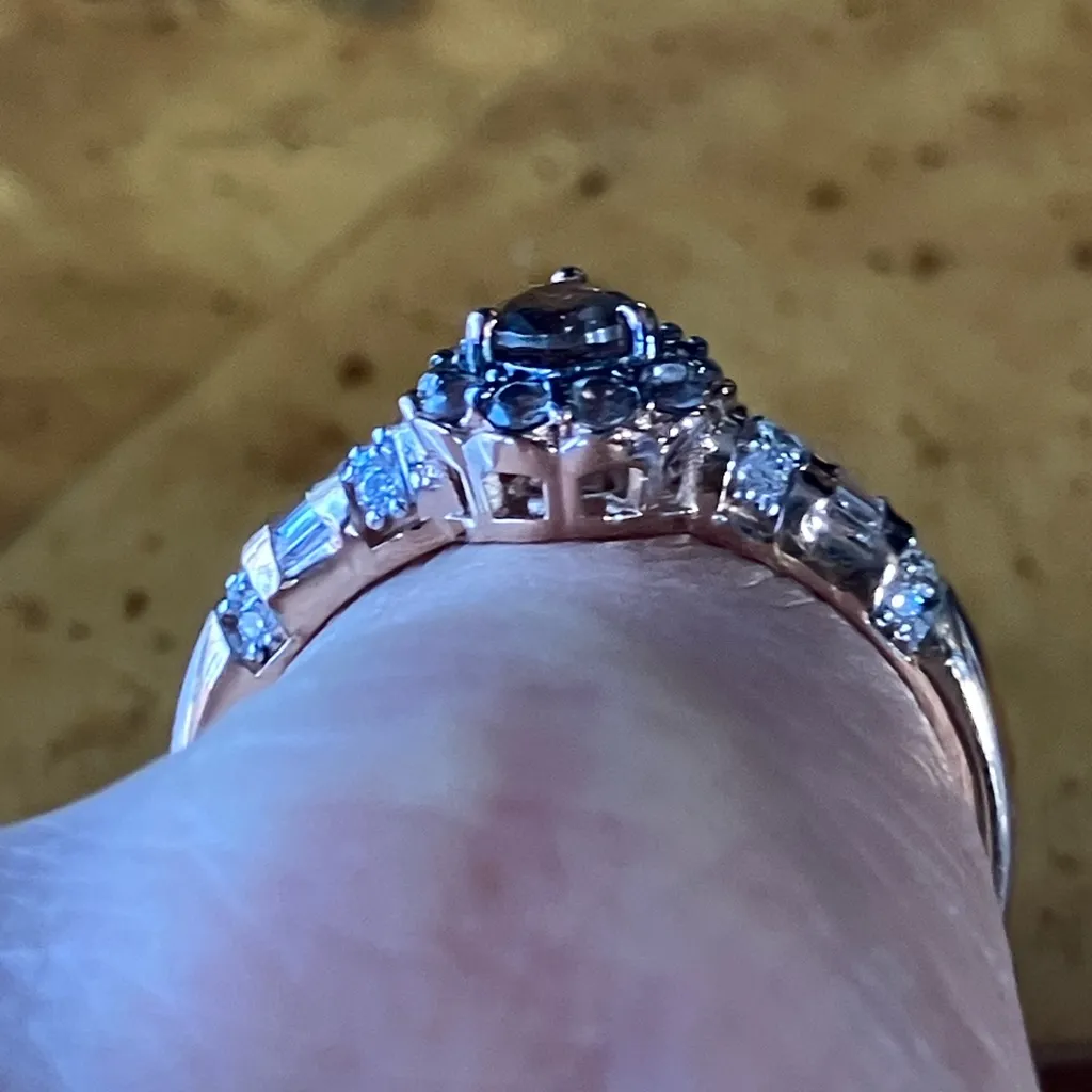 Color Changing Garnet Moissanite Sterling Silver Ring Size 9 Brown - Image 3