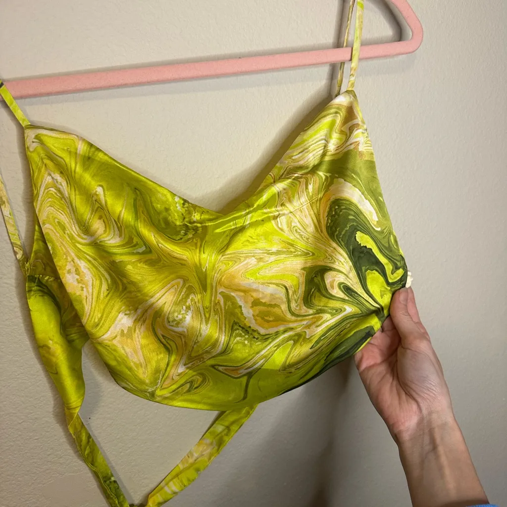 Green Swirl Crop Top - Image 2