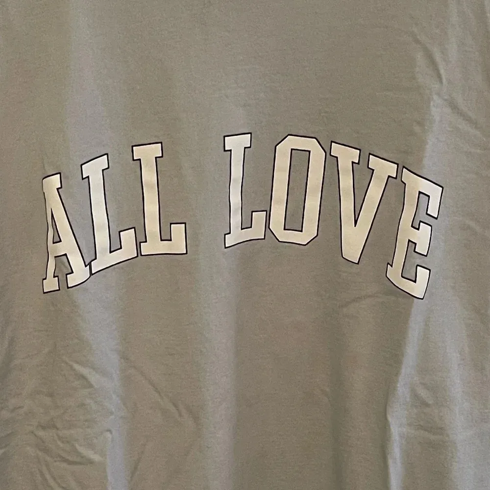 Women's ALL LOVE gray Tee Small - Image 2