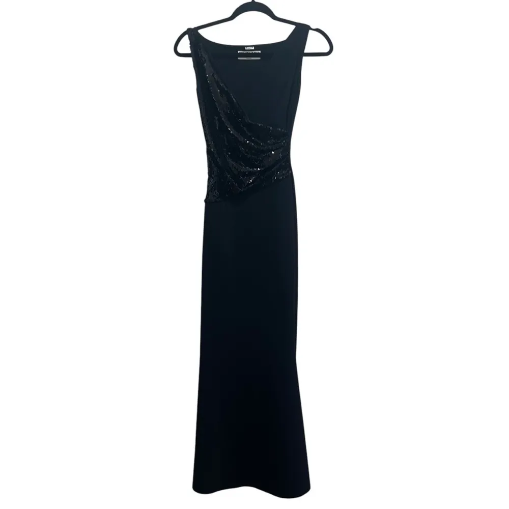 La Petite Robe Hilaria Sequin Maxi Gown In Black - Image 4