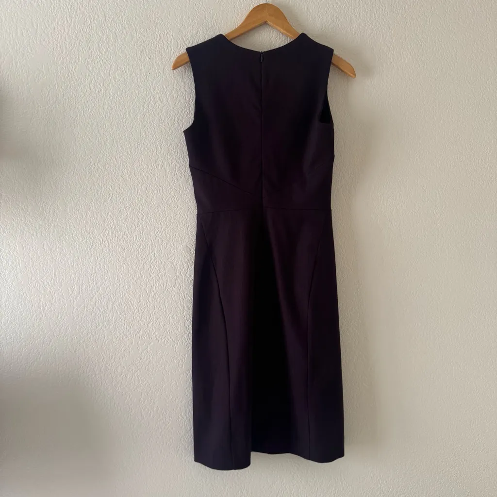 MM Lafleur The Annie Dress Aubergine Size 4, V-neck A-line - Image 5