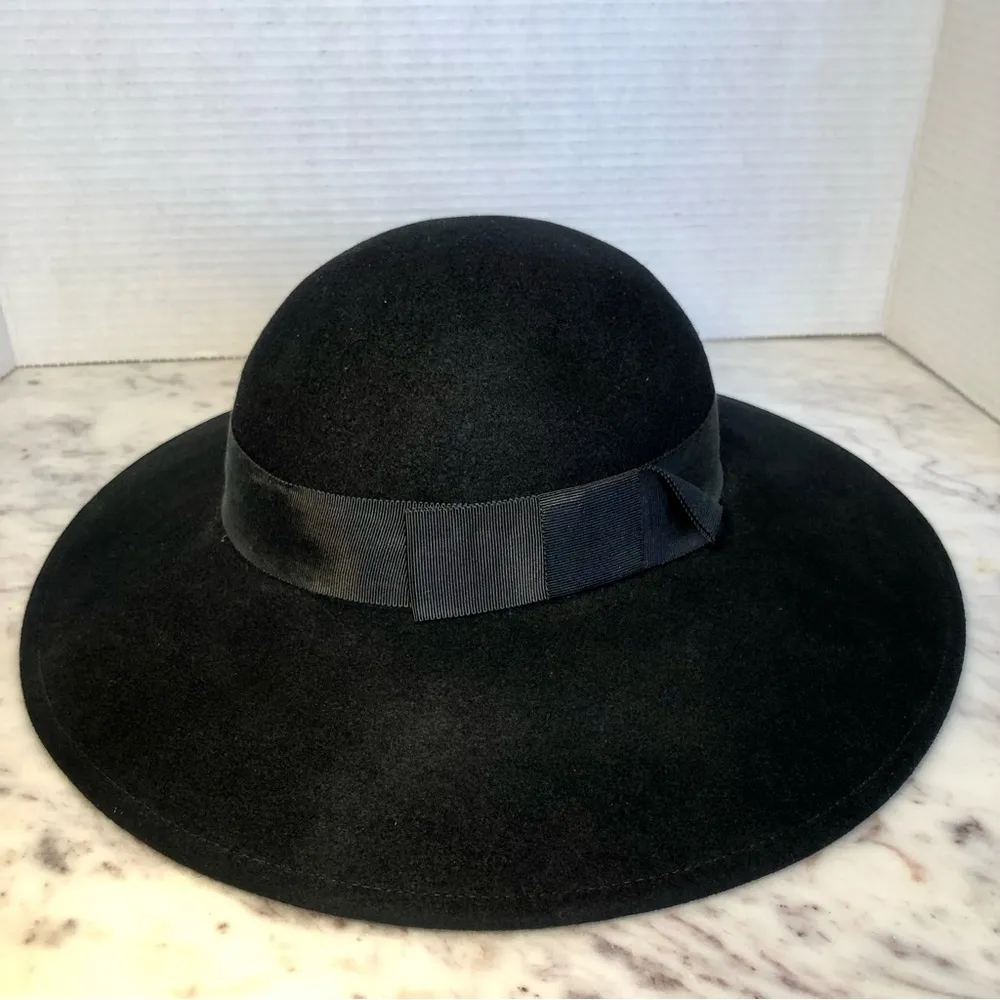 Women’s Black 100% Wool Sonni San Francisco Hat Size S - Image 3