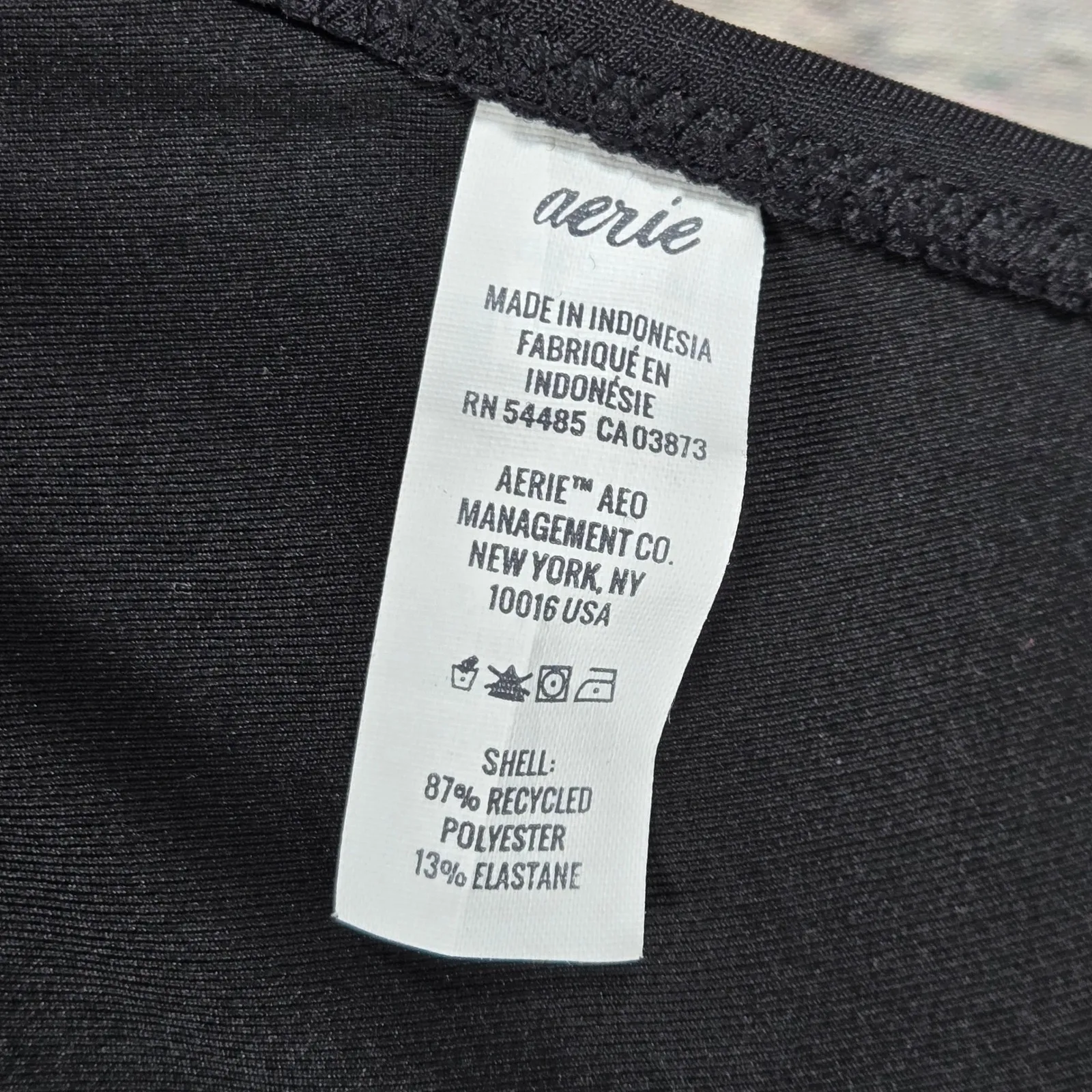 Aerie Black Ruffle Triangle Bikini Swim Top Small XS Adjustable Straps - Image 7