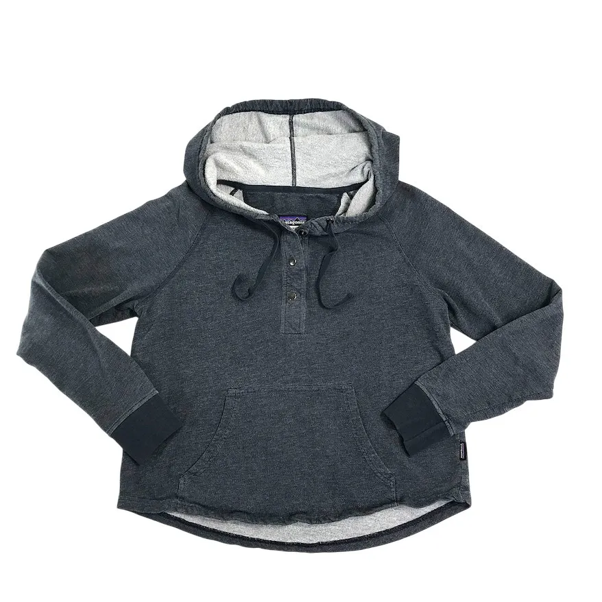 PATAGONIA T-Snap Cropped Pullover Hoodie Women M Blue Comfy Travel Rare Outdoor - Image 5
