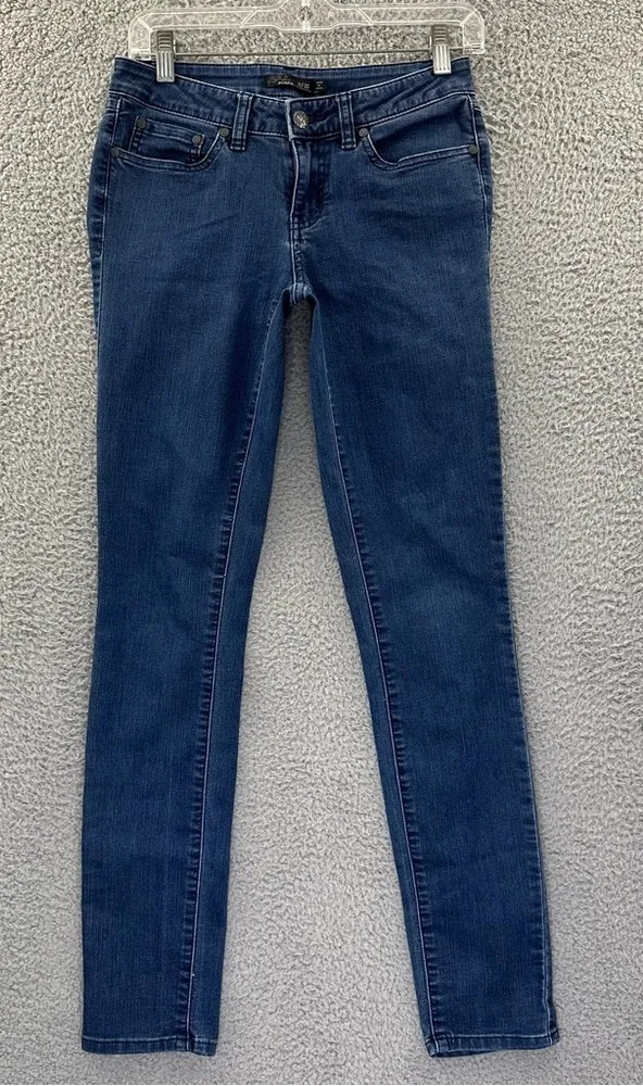 PrAna Kayla Jeans Mid Rise Skinny Organic Cotton Dark Wash Women 's 0/25 x 31 - Image 1