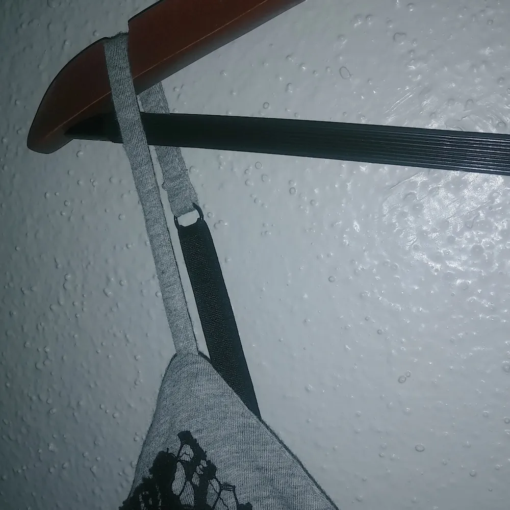 Cacique Sleepwear 22/24 Night Gown Gray Black Lace Trim Plus - Image 4