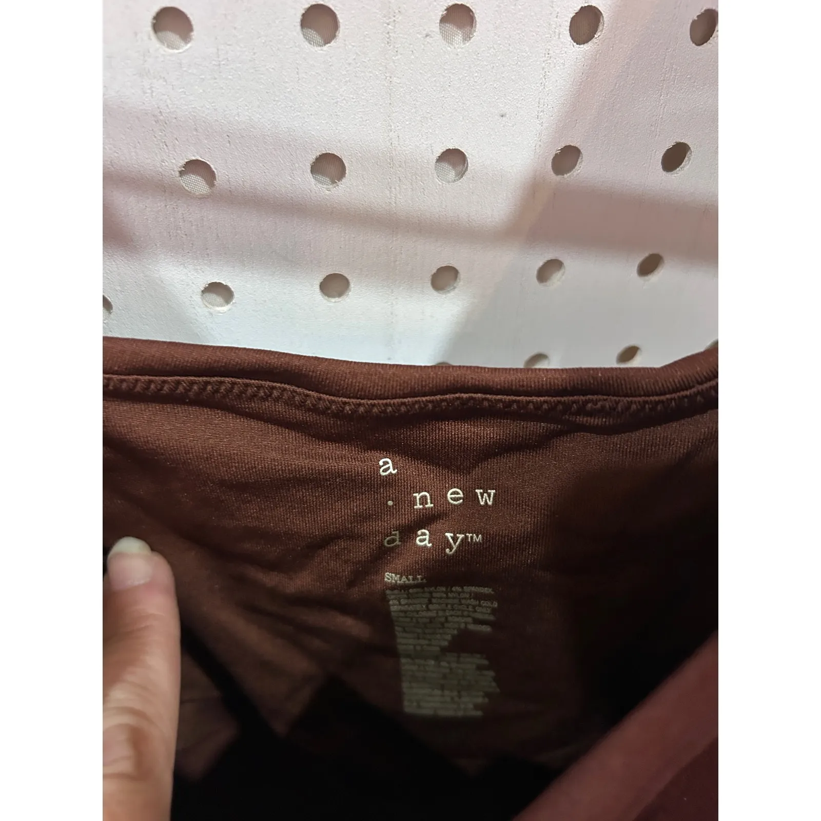 A New Day Brown Scoop Neck One Piece Bodysuit Size Small - Image 4