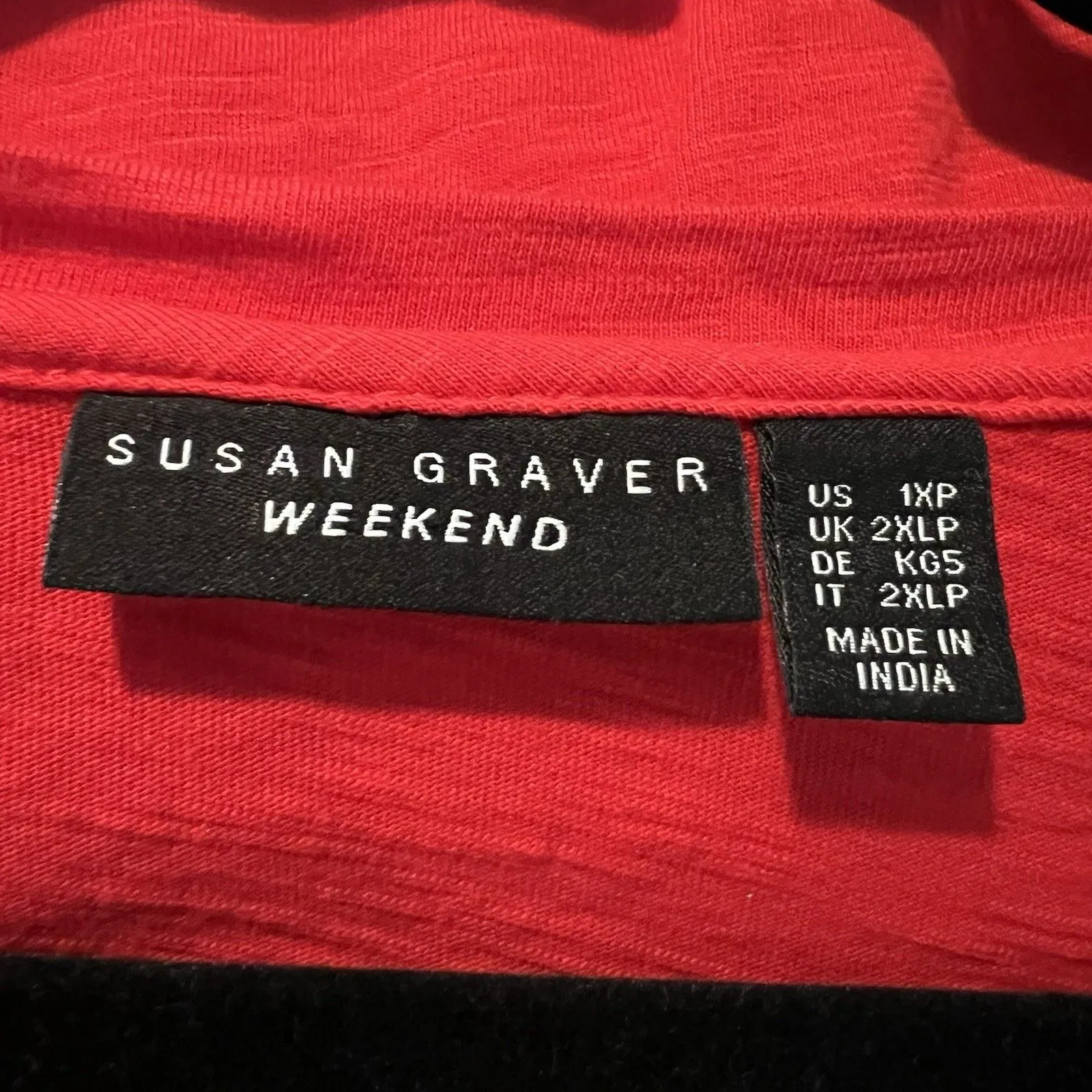 susan graver weekend T Shirt 1X Embroidered - Image 4