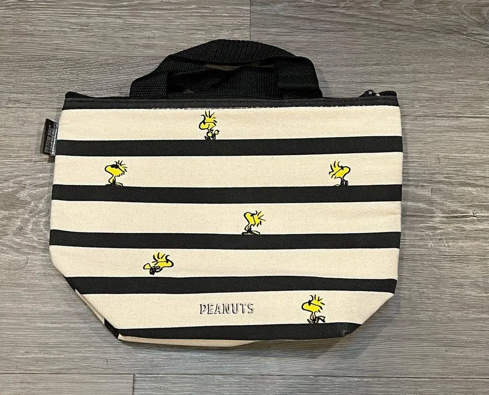 Snoopy peanuts striped thermal lunch box bag - Image 2