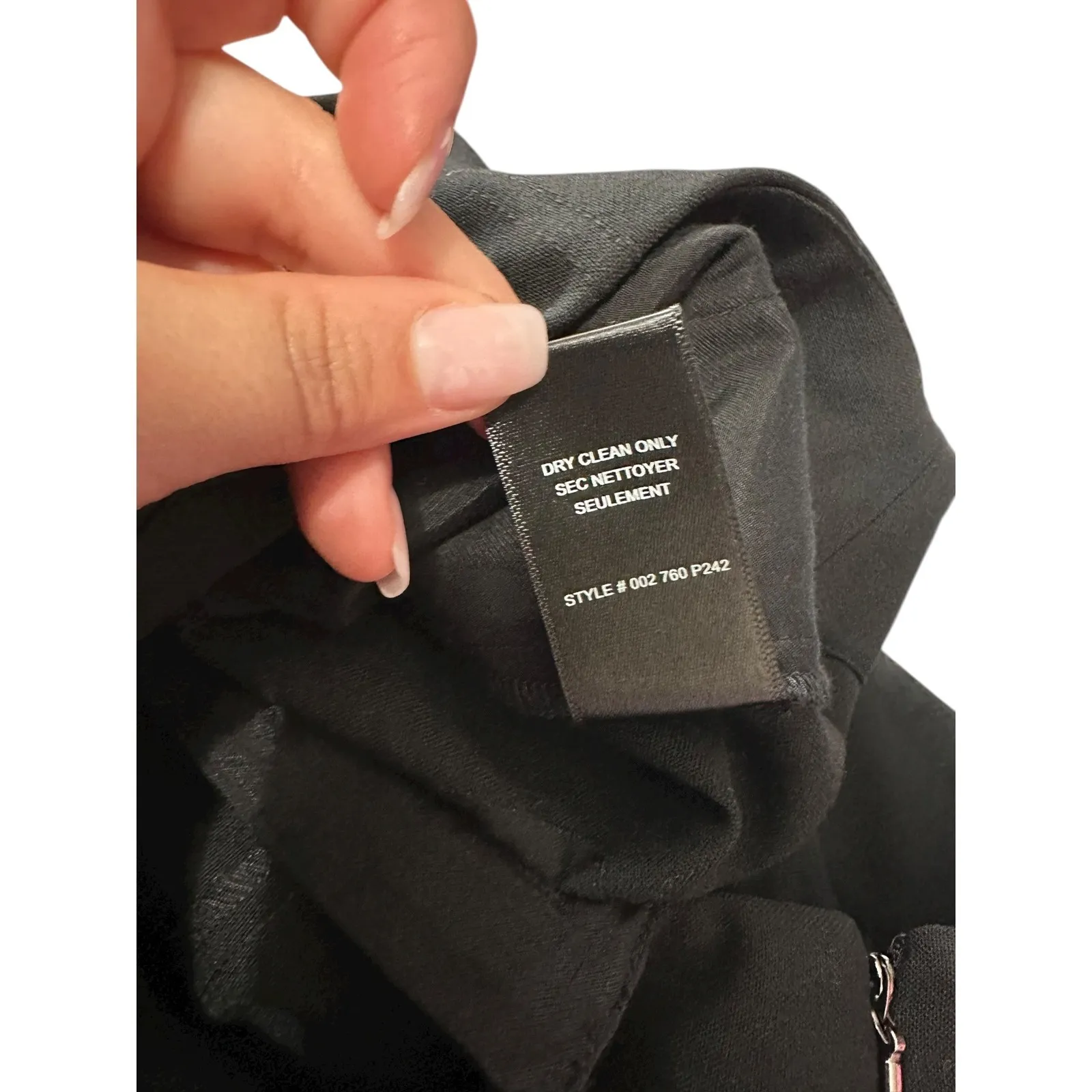 Tailored by Rebecca Taylor Black‎ clean suit Cropped Wide Leg Pant 10 $295 - Image 5