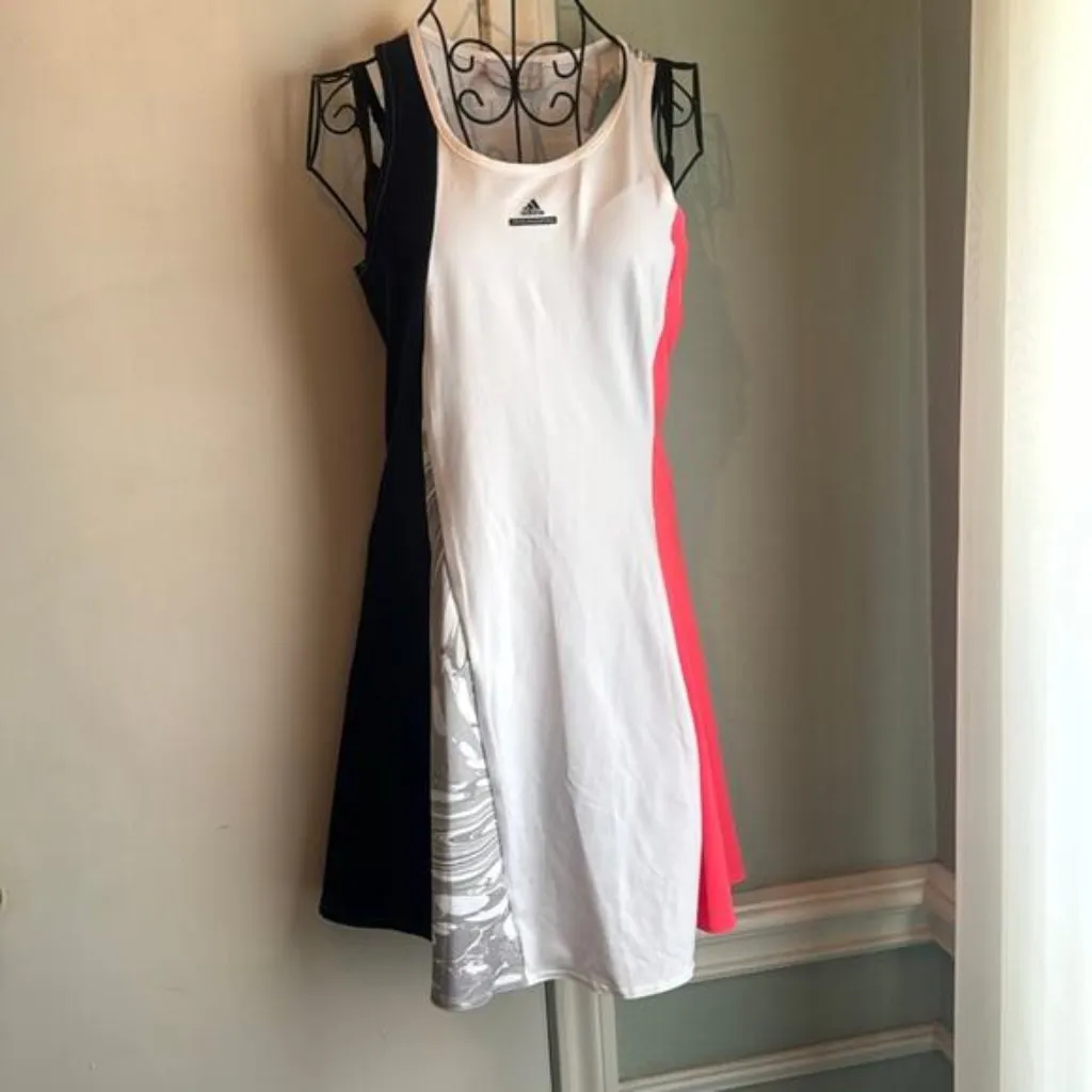 Adidas by Stella McCartney Barricade Racerback Tennis Dress in Multi Color L White Size L - Image 2