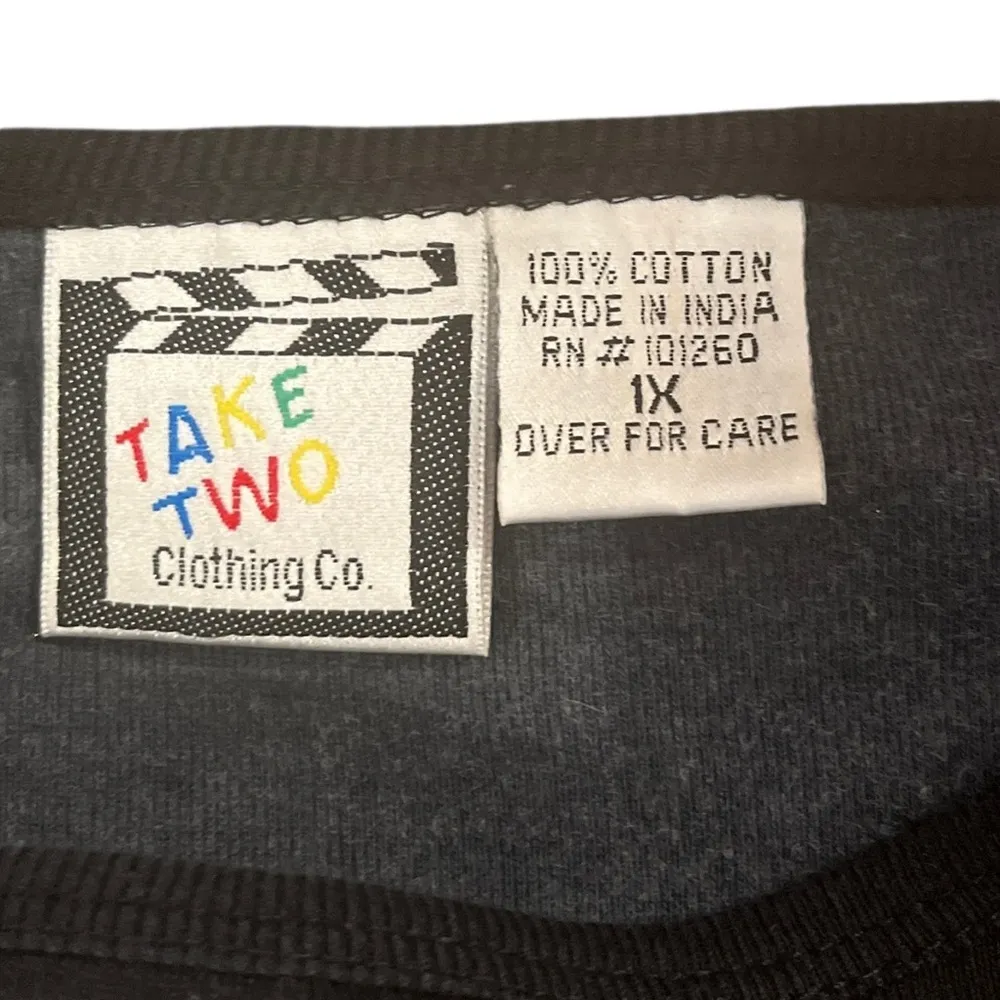 Take Two Clothing WILD WEST RODEO Embellished Scoop Neck 3/4 Sleeve Shirt Top 1X Black - Image 8